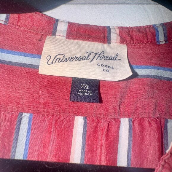 Universal Thread Striped Button-Up Blouse | XXL | Gently Used - Picture 4 of 5